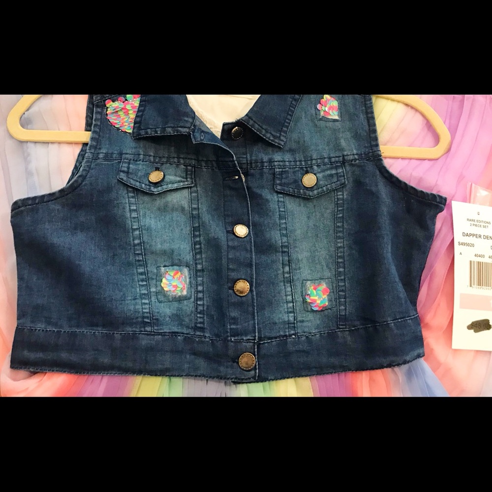 Super cute girls dress and vest set.